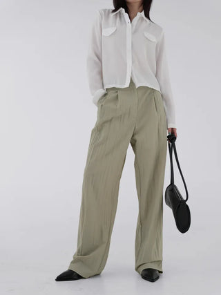Brenny Two-Pin Tuck Long Pants