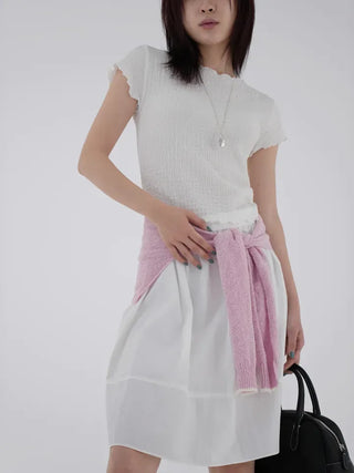 Sorbet Waffle Crop Short Sleeve Tee