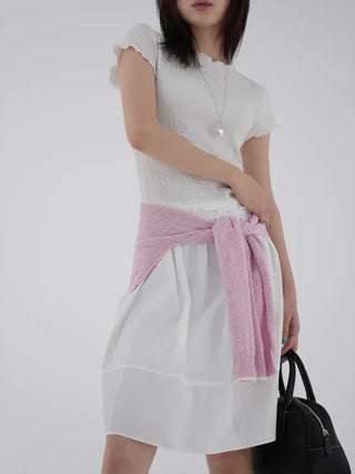 Sorbet Waffle Crop Short Sleeve Tee