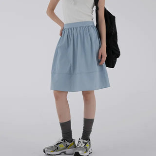 Birkin shirred flare skirt