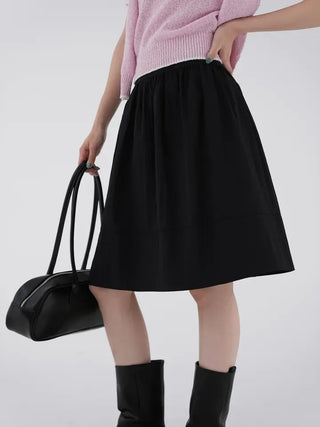 Birkin shirred flare skirt