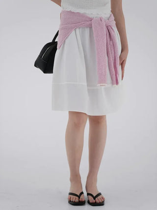 Birkin shirred flare skirt