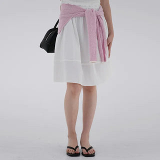Birkin shirred flare skirt