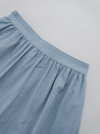 Birkin shirred flare skirt