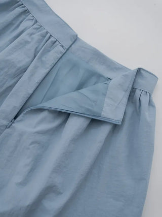 Birkin shirred flare skirt