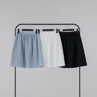 Birkin shirred flare skirt