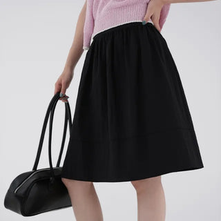 Birkin shirred flare skirt