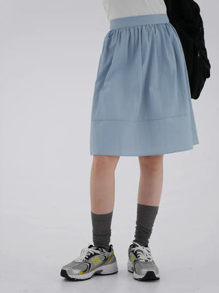 Birkin shirred flare skirt