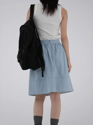 Birkin shirred flare skirt