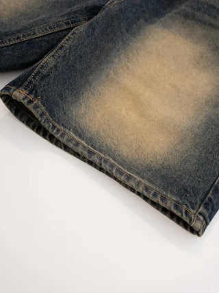 Roaming Washed Half Denim Pants