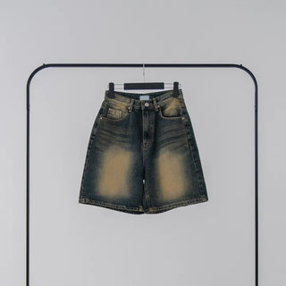 Roaming Washed Half Denim Pants