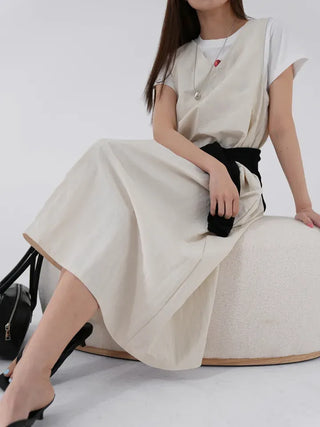 Fanu V-neck Maxi Sleeveless Dress