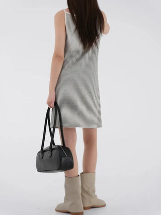 Boating striped strap dress
