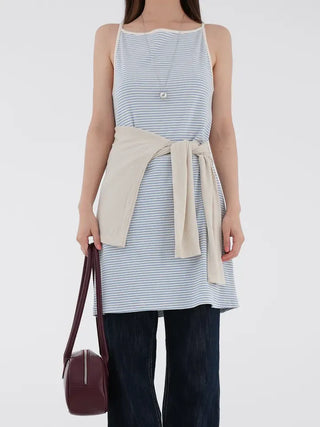 Boating striped strap dress