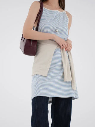 Boating striped strap dress