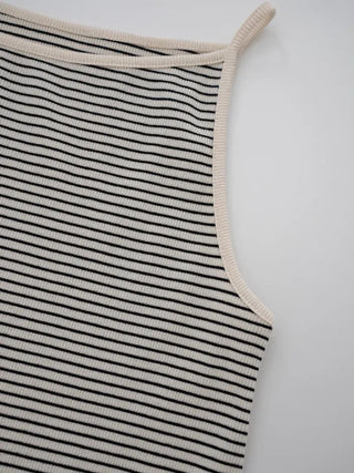 Boating striped strap dress