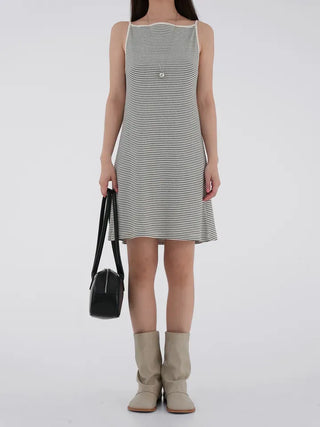 Boating striped strap dress