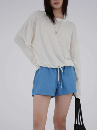 Gavin Linen String Sleeveless Tee