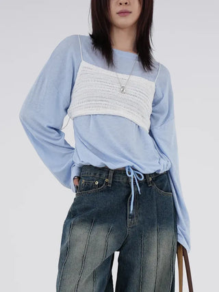Gavin Linen String Sleeveless Tee