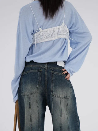 Gavin Linen String Sleeveless Tee