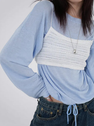 Gavin Linen String Sleeveless Tee