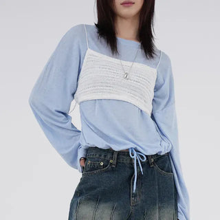 Gavin Linen String Sleeveless Tee