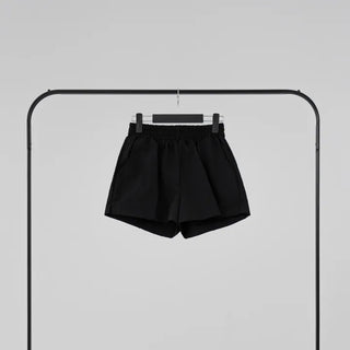 Aining side-slit shorts