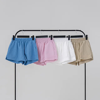 Aining side-slit shorts