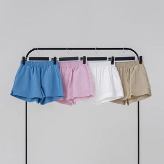 Aining side-slit shorts