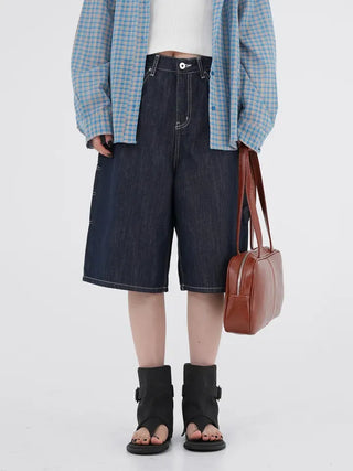 Ain Raw Denim Bermuda Pants