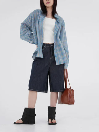 Ain Raw Denim Bermuda Pants