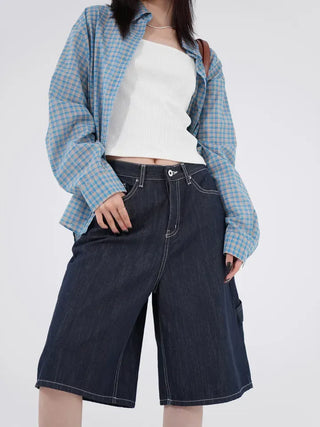 Ain Raw Denim Bermuda Pants