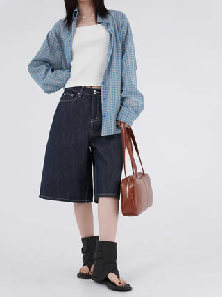 Ain Raw Denim Bermuda Pants