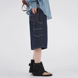 Ain Raw Denim Bermuda Pants