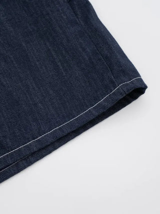Ain Raw Denim Bermuda Pants