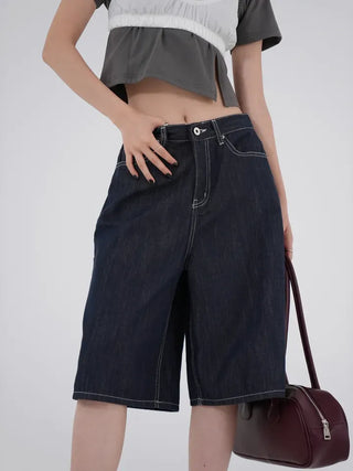 Ain Raw Denim Bermuda Pants