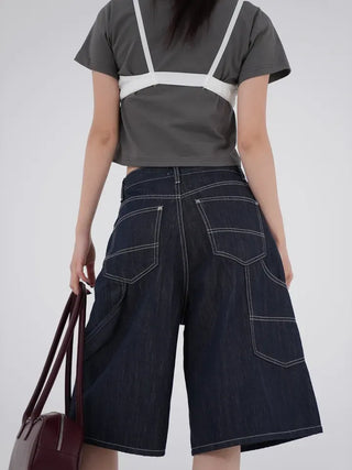 Ain Raw Denim Bermuda Pants
