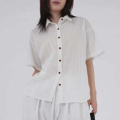 Star ring see-through short-sleeve shirt