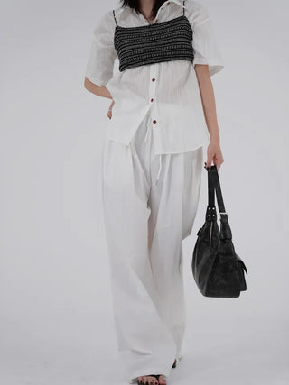 Star ring see-through short-sleeve shirt