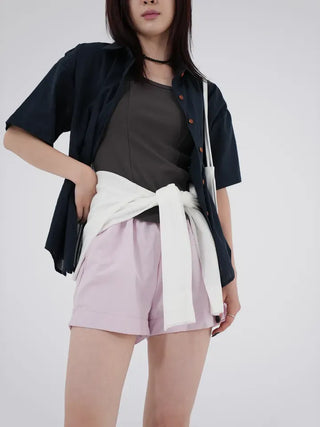 Star ring see-through short-sleeve shirt