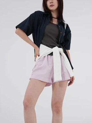 Star ring see-through short-sleeve shirt