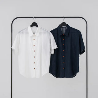 Star ring see-through short-sleeve shirt