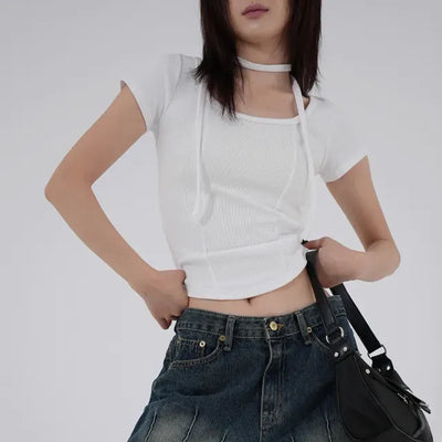 Coming Cut Scarf Tee