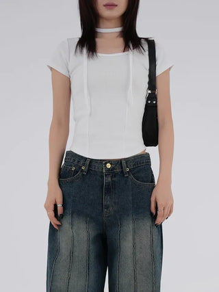 Coming Cut Scarf Tee