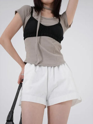 Coming Cut Scarf Tee