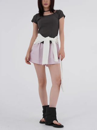 Coming Cut Scarf Tee