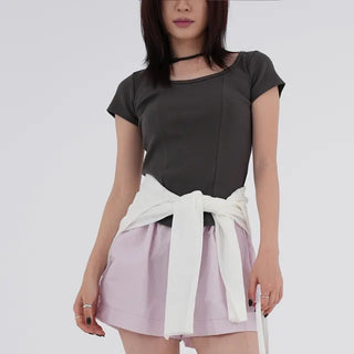 Coming Cut Scarf Tee