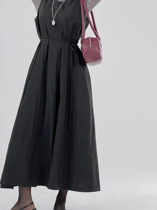 Roman V-neck Strap Long Dress