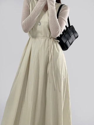 Roman V-neck Strap Long Dress