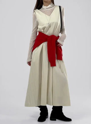 Roman V-neck Strap Long Dress